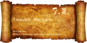 Tasnádi Mariann névjegykártya